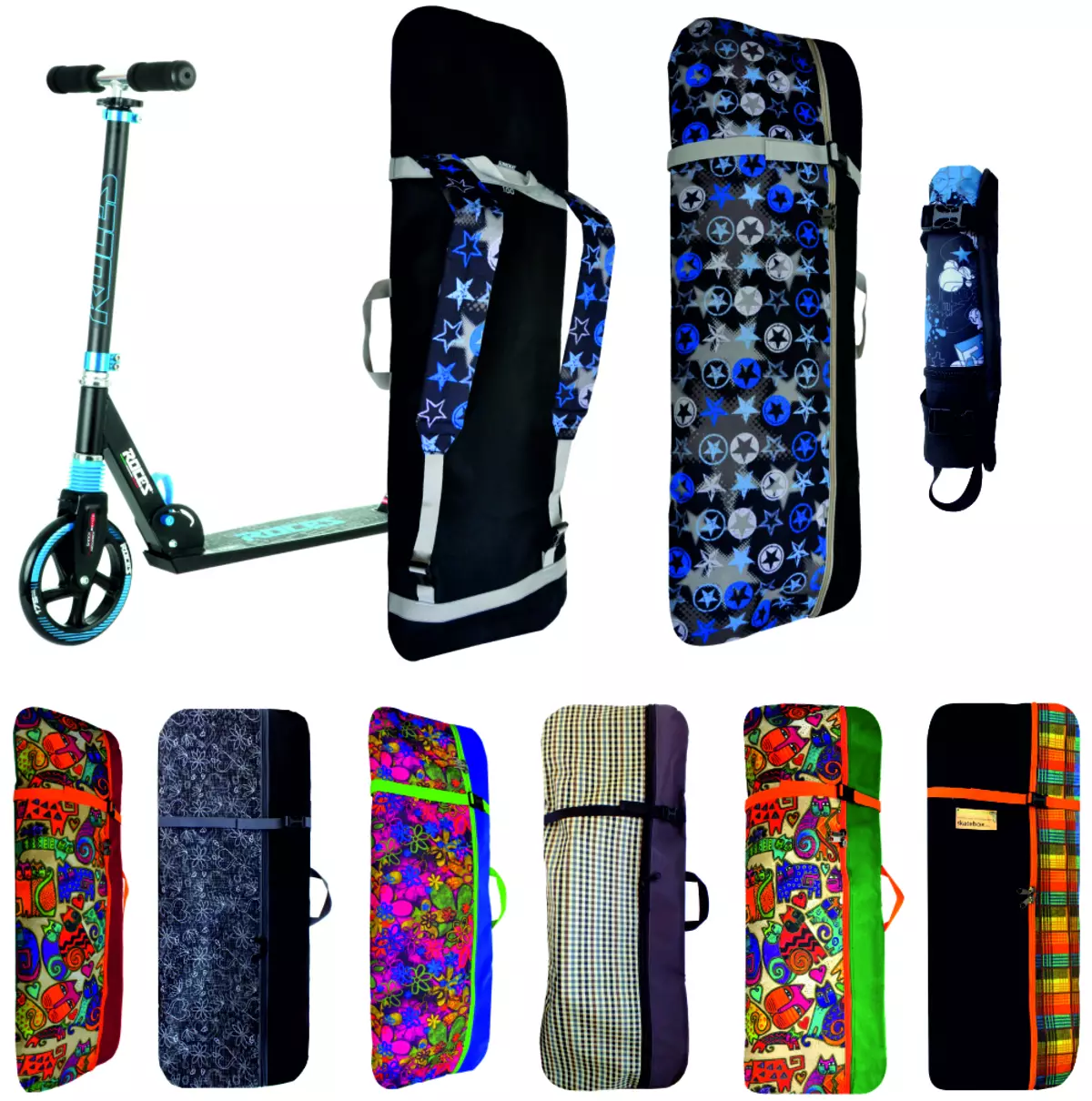 Accessoires pour scooter: types d'accessoires pour les éviers électriques. Comment choisir les meilleurs accessoires pour les enfants et les scooters adultes? 8675_19
