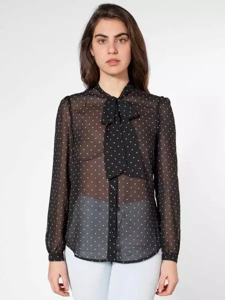 ຮູບແບບ blouse 2021 (170 ຮູບພາບ): ແນວໂນ້ມແຟຊັ່ນ, ມີຄໍ, ແຂນສັ້ນ 867_150