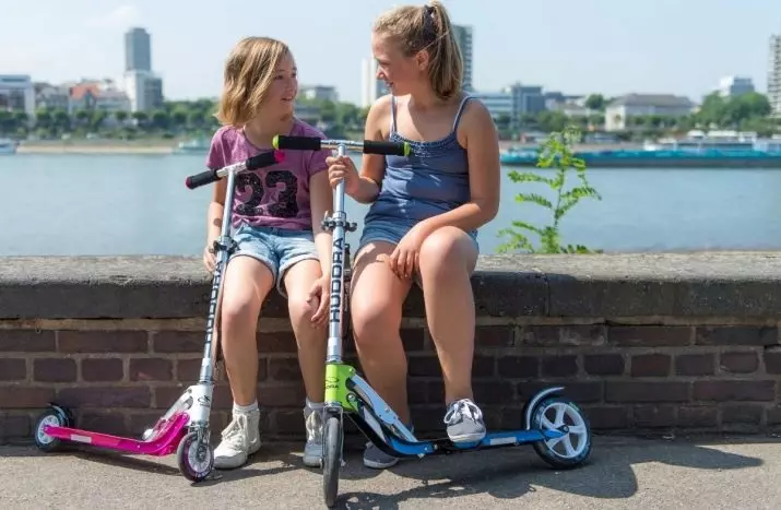 Scooters para nenos de 7 anos: como elixir unha scooter con grandes rodas para unha rapaza ou neno? Clasificación dos mellores modelos infantís 8689_3