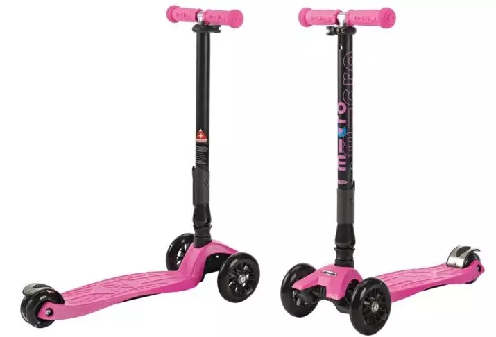 Scooters foar famkes: Bernmodellen mei grutte en lytse tsjillen fan roze en oare kleuren foar famkes 3, 4, 5 en 9, 10, 11 en 12 jier 8703_22