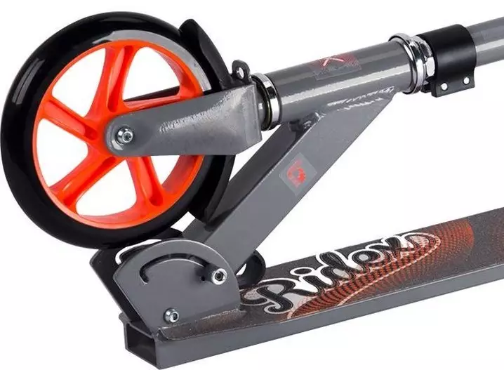 Ridex Scooters: Kiel faldi kaj malkombini la malfacilajn kaj aliajn veturilojn? Infanaj kaj plenkreskaj vestibloj de la fabrikanto. Recenzoj 8704_18