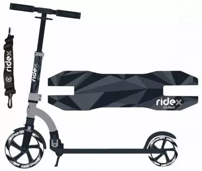 Ridex Scooters: Kiel faldi kaj malkombini la malfacilajn kaj aliajn veturilojn? Infanaj kaj plenkreskaj vestibloj de la fabrikanto. Recenzoj 8704_20