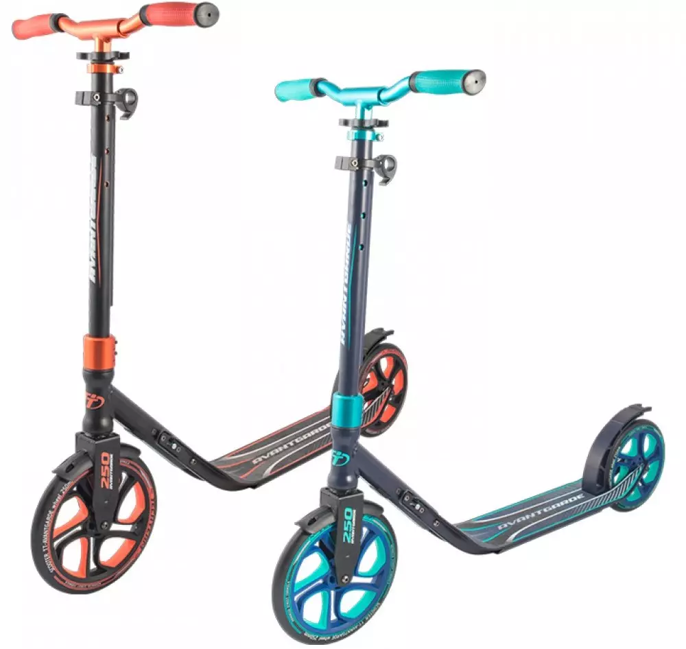 Tech Team Scooters: Tricky، نماذج الأطفال والكبار. اختيار الدراجات البخارية ثلاثية وعجلات جيدة. تقييم 8709_16