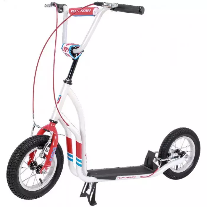 Tech Team Scooters: Tricky، نماذج الأطفال والكبار. اختيار الدراجات البخارية ثلاثية وعجلات جيدة. تقييم 8709_19