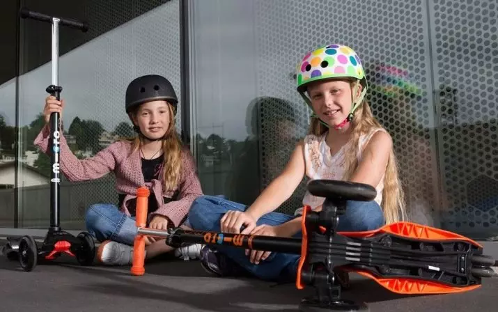 Micro-scooters: review van kinderen en volwassen tweewielige en driewielige modellen. Pennen en andere accessoires, kies lastige en elektrische wastafels 8712_50