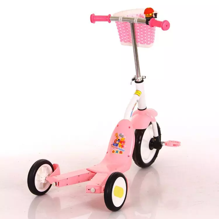 Baby 3-gurudumu scooters (31 Picha): Rating ya folding bora scooters tatu kwa watoto 2-5 miaka. Kifaa na chaguo. 8716_12