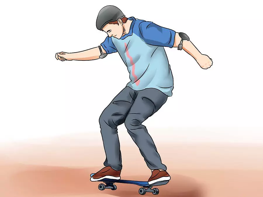 Kako se naučiti voziti skateboard? Kako zavirati in se obrnete na skateboard? Pravila za otroka. Učenje skoka 8767_23