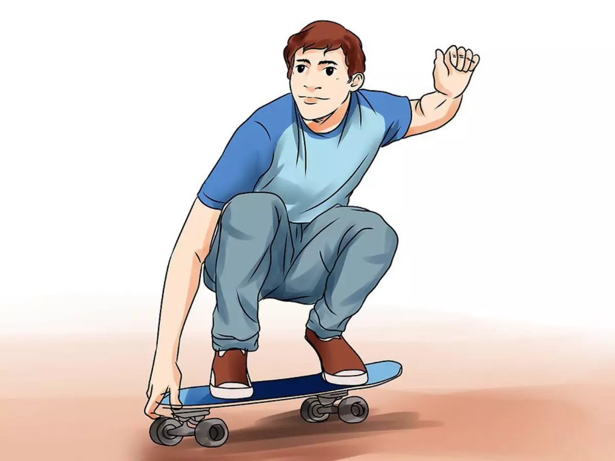 Kako se naučiti voziti skateboard? Kako zavirati in se obrnete na skateboard? Pravila za otroka. Učenje skoka 8767_28
