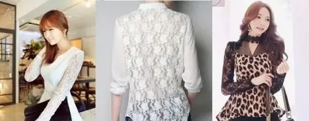Плетени блузи (67 фотографии): Комбиниран, долг ракав 876_53