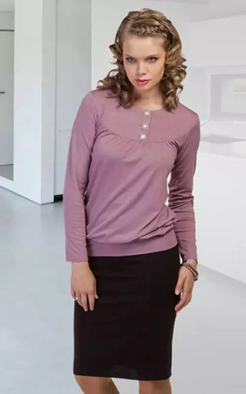 Плетени блузи (67 фотографии): Комбиниран, долг ракав 876_58