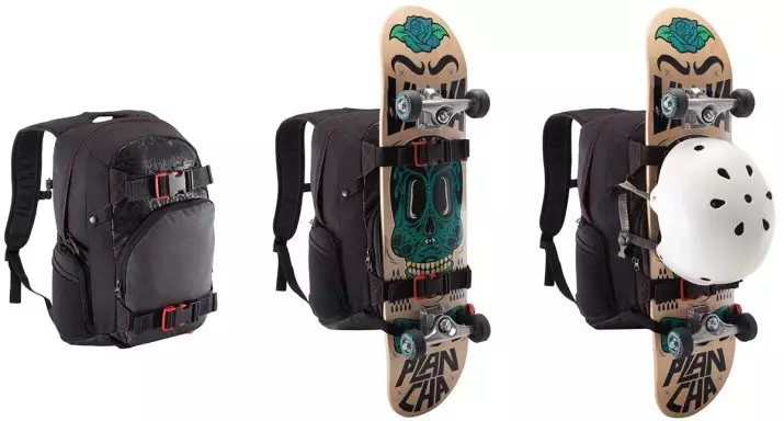 Skateboard Backpack: Jinsi ya kuchagua kifuniko au kubeba mfuko na mold kwa skateboard? 8782_15
