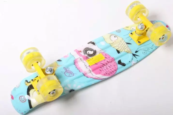 Kinder skateboard: Hoe kiezer in reedride foar bern 3, 4, 6 en 8 jier âld? Hoe kinne jo beskermje en details kieze? Wat as de skateboard yn 'e kant rydt? 8784_31