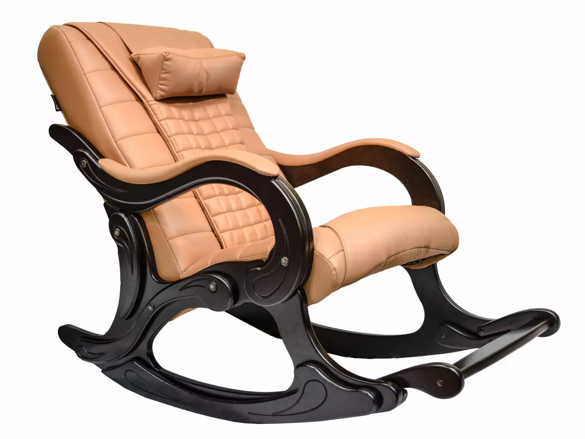 Pijat Rocking Chairs: Bagaimana memilih kursi goyang dengan pijatan untuk rumah? Peringkat Model Modern 8857_11