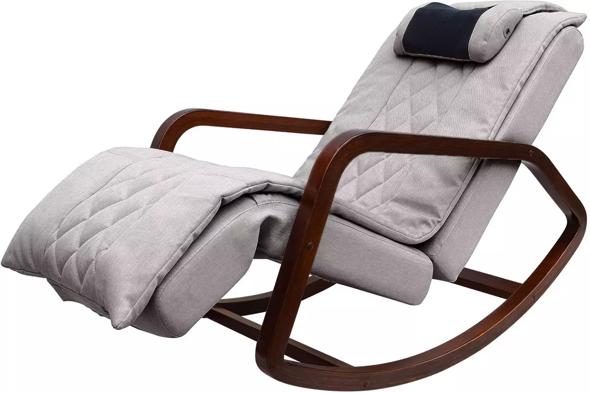 Pijat Rocking Chairs: Bagaimana memilih kursi goyang dengan pijatan untuk rumah? Peringkat Model Modern 8857_18