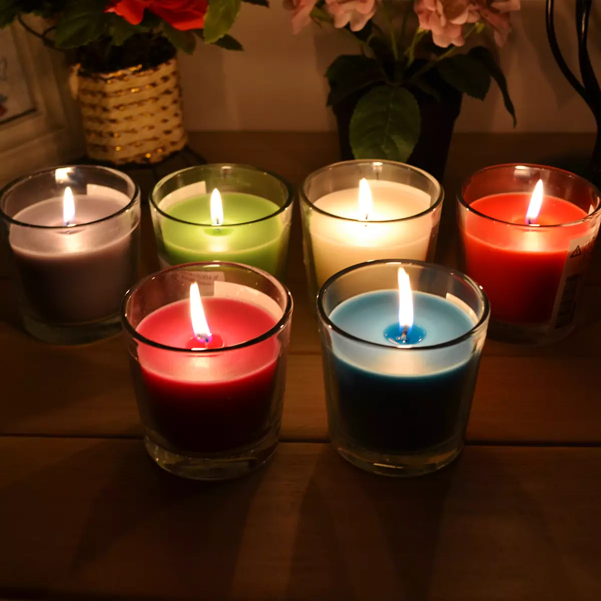 IKEA candles: aromatic in a glass and led candles on batteries, tea candle sets, red flavored candles and other options 8897_16