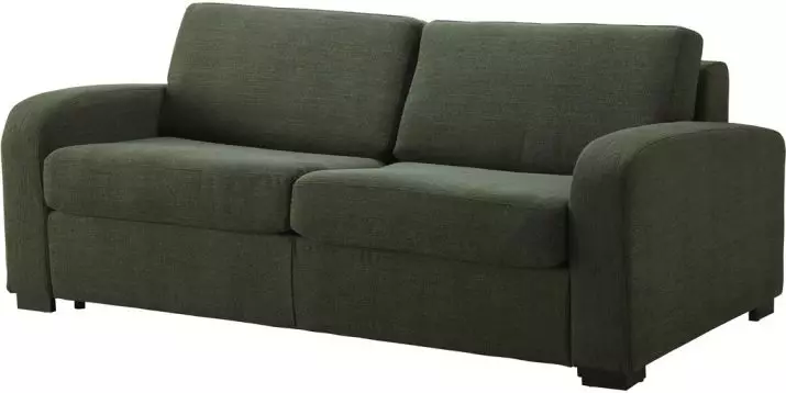 Ikea sofas (50 poto): ranjang sofa sudut sareng tilepan konéng sareng tempat bobo, anu alit ka méja dina armrest sareng modél anu sanés 8911_15