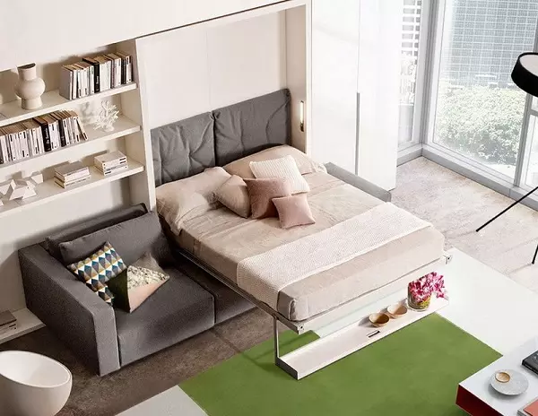 Ikea sofas (50 poto): ranjang sofa sudut sareng tilepan konéng sareng tempat bobo, anu alit ka méja dina armrest sareng modél anu sanés 8911_31
