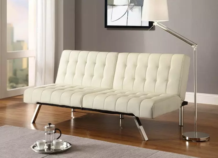 Sakedik sofas (96 poto): ukuran mini-sofas, ukuran sofas leutik sofas leutik pikeun kamar leutik sareng modél anu sanés 8913_31