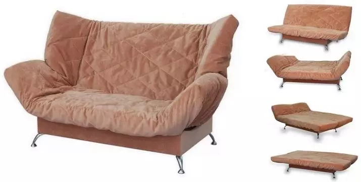 Sofa kecil (96 gambar): Saiz mini-sofa, sofa bergaya bergaya kecil untuk bilik kecil dan model lain 8913_32