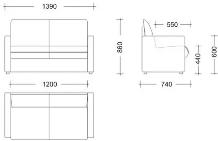 Sakedik sofas (96 poto): ukuran mini-sofas, ukuran sofas leutik sofas leutik pikeun kamar leutik sareng modél anu sanés 8913_71