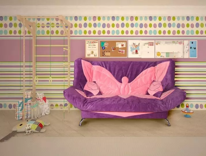 بچوں کے سوفا بستر (60 تصاویر): ایک فولڈنگ کے اختیارات کا انتخاب کریں- ٹرانسفارمر ایک نرسری کے کمرے میں 5 سال سے ایک لڑکا اور لڑکیوں کے لئے ایک لڑکے اور لڑکیوں کے لئے دراز 8917_18
