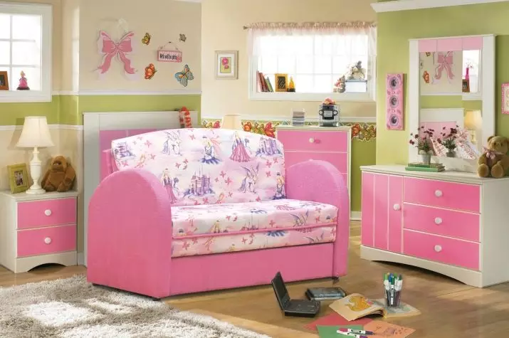 Canapé-lit pour enfants (60 photos): Choisissez une option pliante-Transformer avec un dos doux et des tiroirs pour un garçon et des filles à partir de 5 ans dans une chambre de pépinière 8917_51