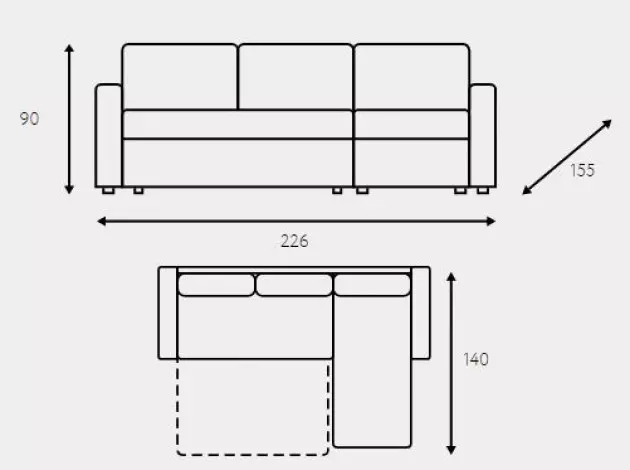 Canapea unghiulară cu un loc de dormit (80 de fotografii): modele modulare mari cu un colț într-o cameră și fără cotiere, dimensiuni 160x200, 180x200 cm și altele 8929_45