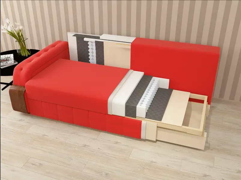Wie kann man ein Eurobach-Sofa mit einem Frühlingsblock wählen? Unabhängiger und abhängiger Block in einem Sofa mit einem Schlafplatz, Ecke und direkten Modellen 8938_20