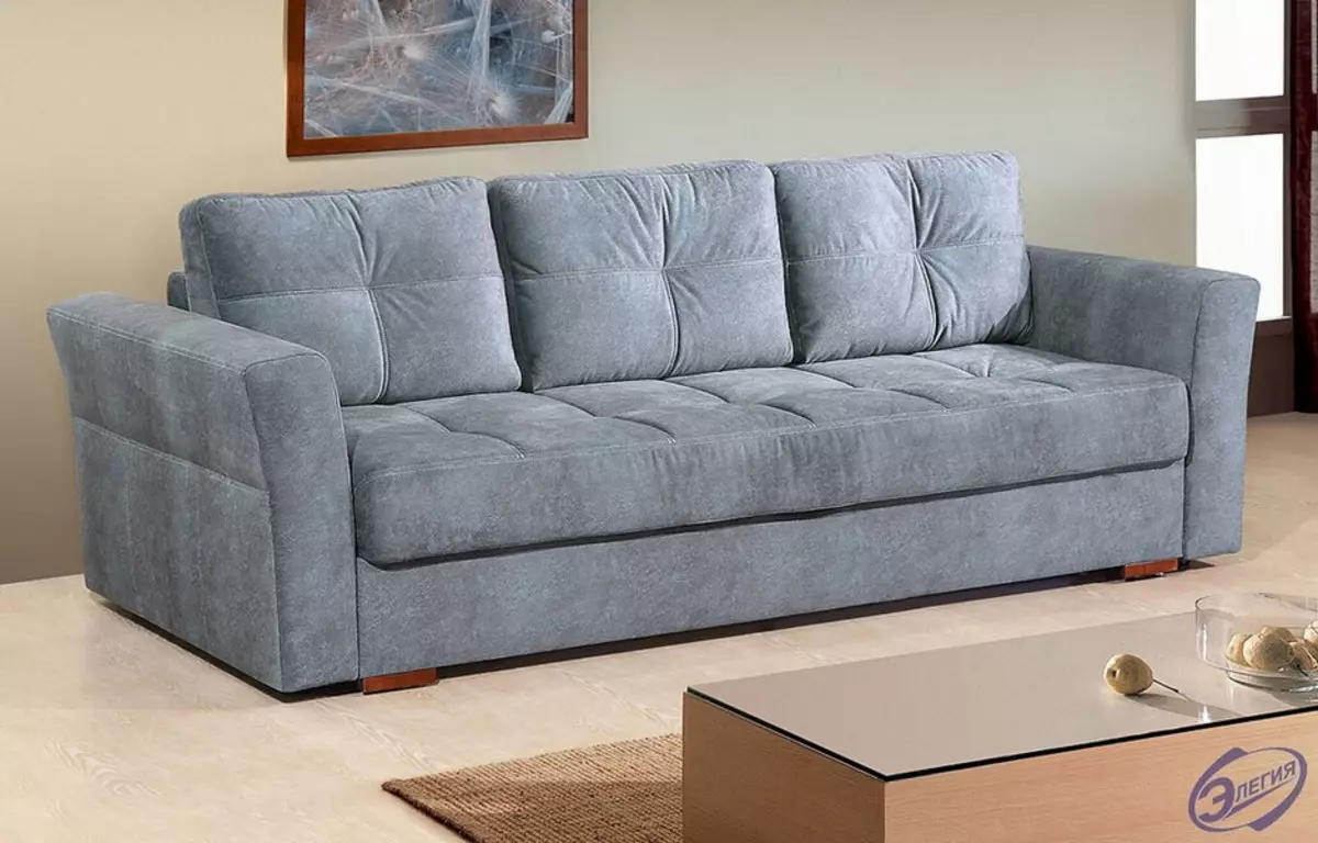 Como elixir un sofá de Eurobook cun bloque de primavera? Bloque independente e dependente nun sofá cun lugar de durmir, canto e modelos directos 8938_24