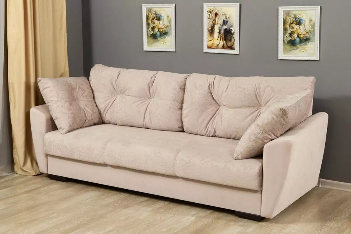 Bagaimana cara memilih sofa Eurobook dengan blok pegas? Blok independen dan dependen di sofa dengan tempat tidur, sudut dan model langsung 8938_26