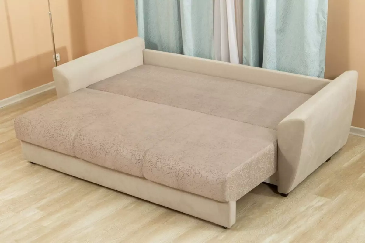 Bir bahar bloğu ile bir eurobook kanepe nasıl seçilir? Uyku yeri, köşe ve doğrudan modellerle kanepede bağımsız ve bağımlı blok 8938_4
