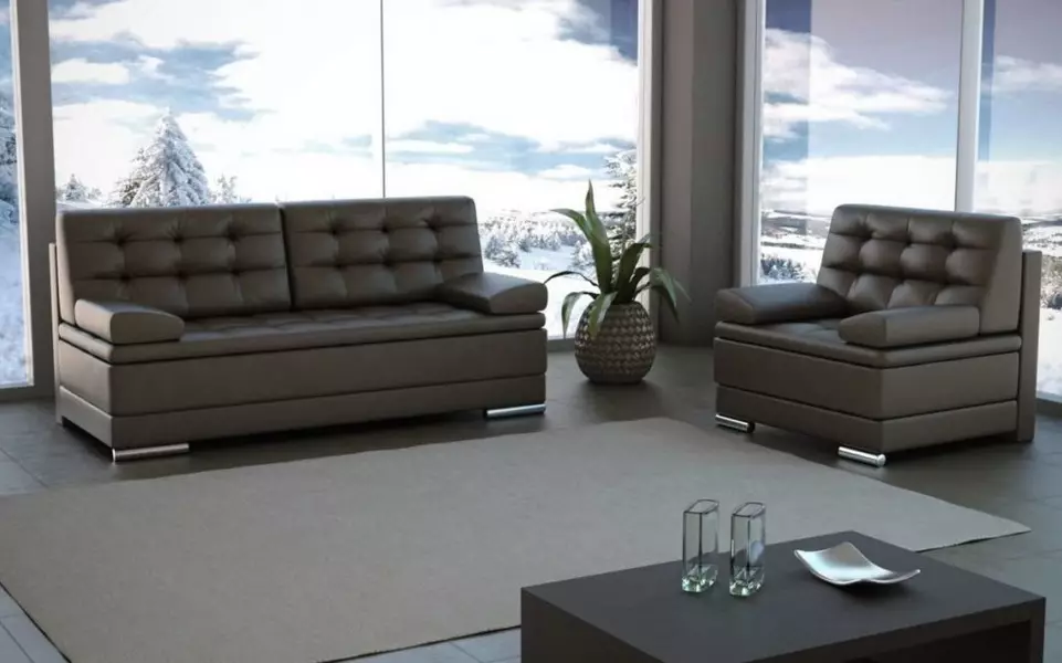 Hvordan velge en eurobook sofa med en fjær blokk? Uavhengige og avhengige enhet i sovesofa, vinkelformet og rett modell 8938_8