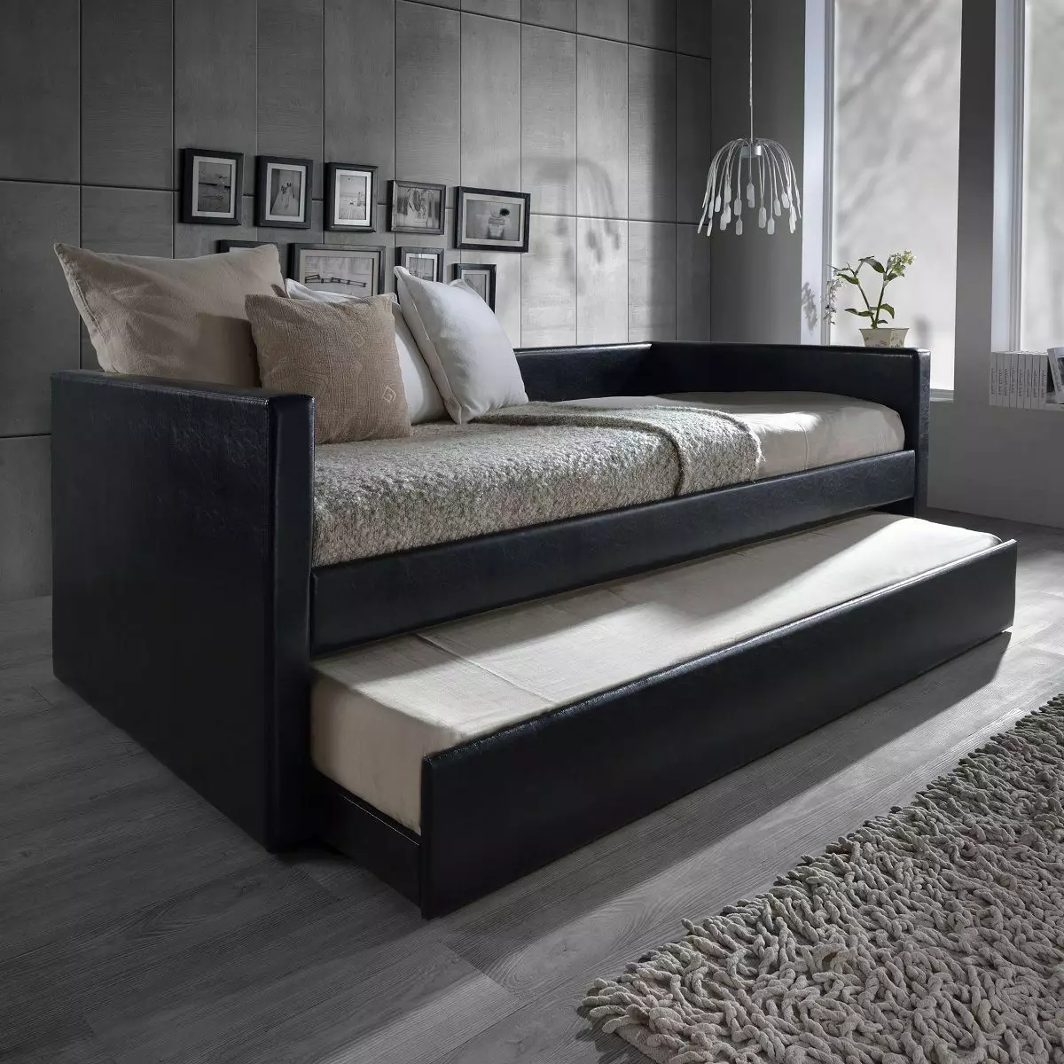 Otomano plegable (35 fotos): elija la cama deslizante-otttoo, transformador, plegable, angular y sin reposabrazos modelo 8952_16