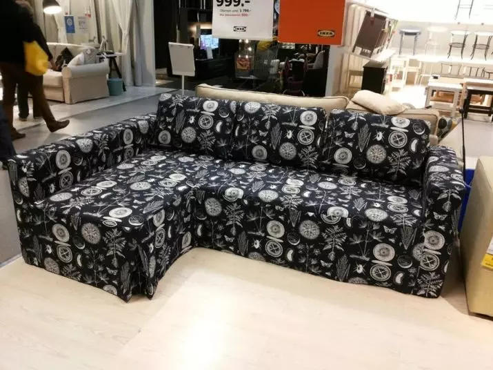 Caso en el sofá IKEA: selección de colchas de colchas para sofás de esquina sin reposabrazos, fundas universales y otras opciones 8963_8