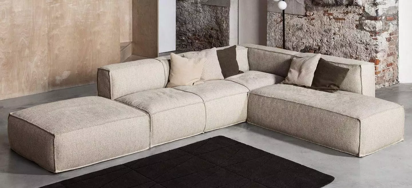 Sofa thấp (22 ảnh): Góc và các mô hình khác có độ vừa thấp, với lưng và không có nó, mô hình gấp nhỏ và lớn 8966_12