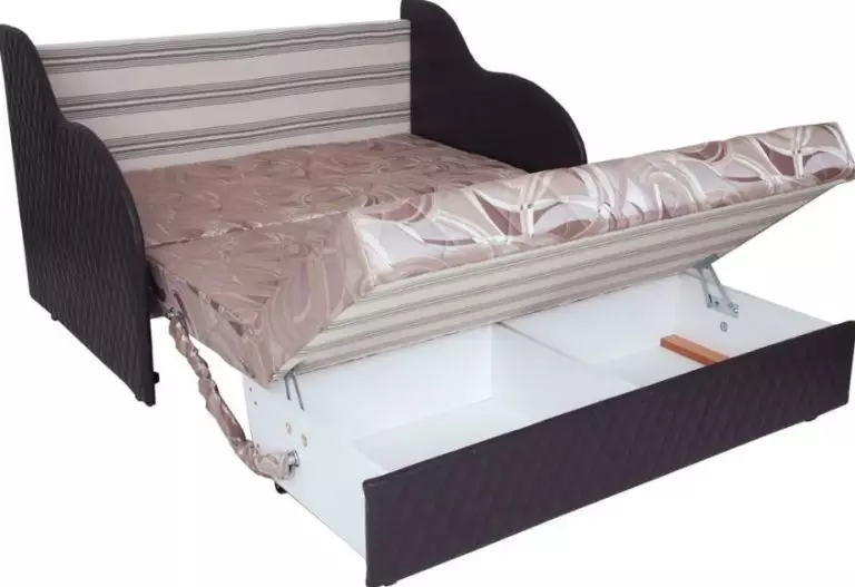 沙發配有床單的盒子：選擇帶抽屜的折疊沙發床，雙人床和單人沙發 8978_10