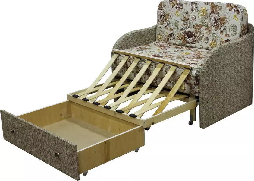 沙发配有床单的盒子：选择带抽屉的折叠沙发床，双人床和单人沙发 8978_11