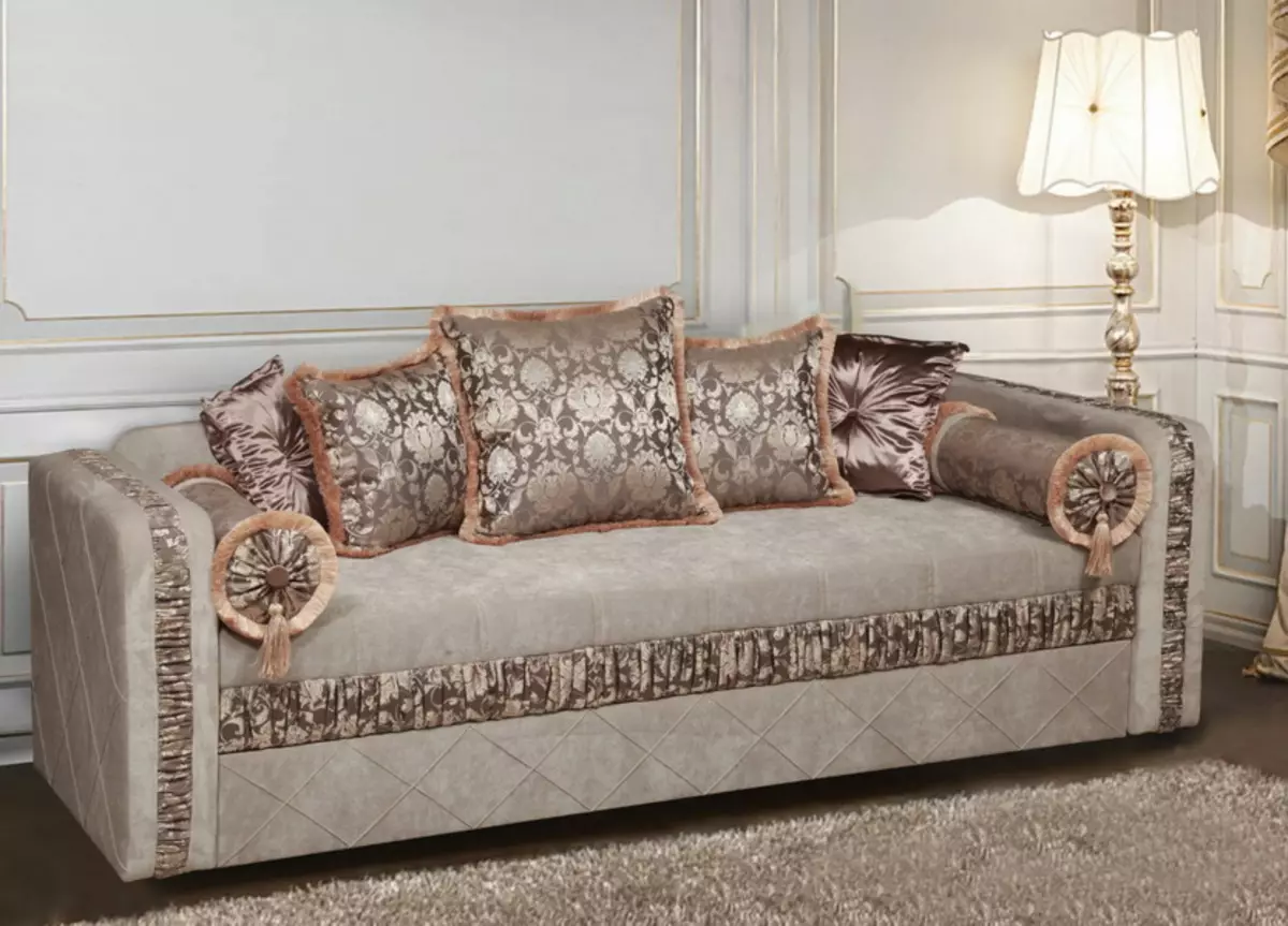 Sofa met een doos voor linnen: kies een vouwbare slaapbank met laden, dubbele en een bank 8978_34