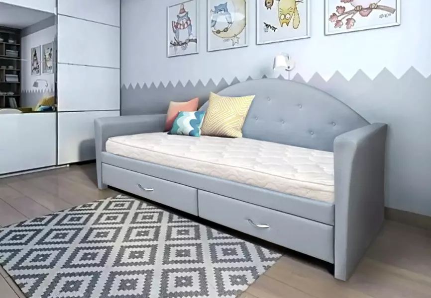 Sofa mit einer Box für Bettwäsche: Wählen Sie ein faltendes Schlafsofa mit Schubladen, Doppel- und Single-Sofa 8978_49