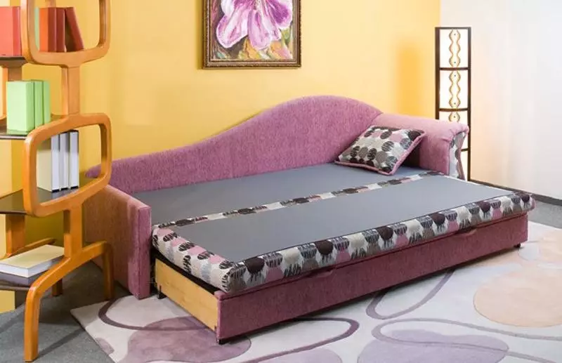 Sofá con una caja para ropa de cama: elija un sofá cama plegable con cajones, sofá cama doble y individual 8978_7