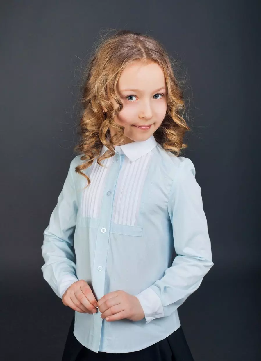 Blusas para niñas para la escuela (58 fotos): Blusas de la escuela, modelos elegantes, punto 897_11