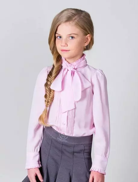 Bluser for jenter til skolen (58 bilder): Skolebluser, elegante modeller, strikket 897_13