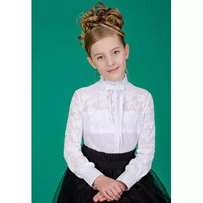 Blusas para meninas para a escola (58 fotos): blusas da escola, modelos elegantes, malha 897_24