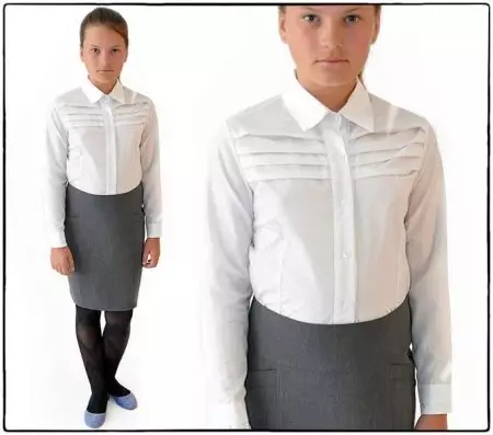 Bluser for jenter til skolen (58 bilder): Skolebluser, elegante modeller, strikket 897_52