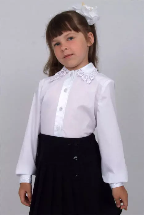 Blus untuk Anak Perempuan untuk Sekolah (58 Foto): Blus Sekolah, Model Elegan, Rajutan 897_6