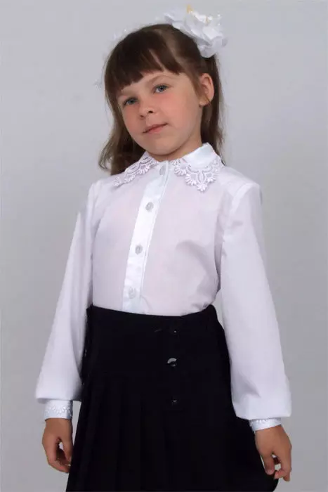 Blusas para niñas para la escuela (58 fotos): Blusas de la escuela, modelos elegantes, punto 897_6