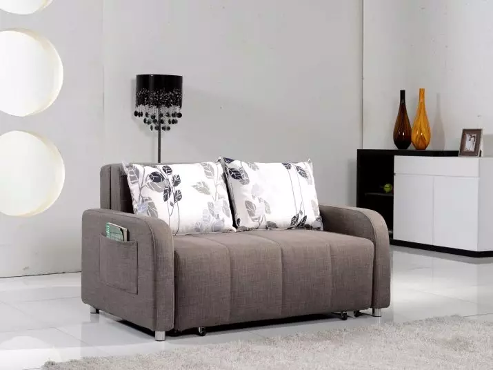 Krevat e vogël divan: mini dhe kompakt me madhësi të vogla sofas-shtretër 120 cm të gjerë dhe më shumë, madhësi të modeleve të palosshme 8989_2