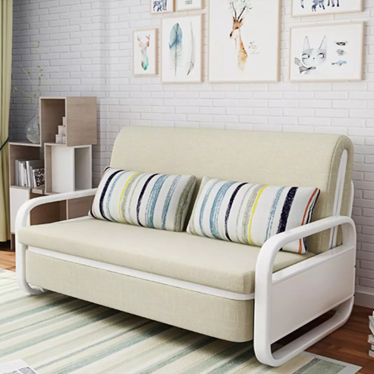 Giường sofa nhỏ: Ghế sofa nhỏ nhỏ và nhỏ gọn rộng 120 cm rộng và nhiều hơn nữa, kích cỡ của các mô hình gấp 8989_3