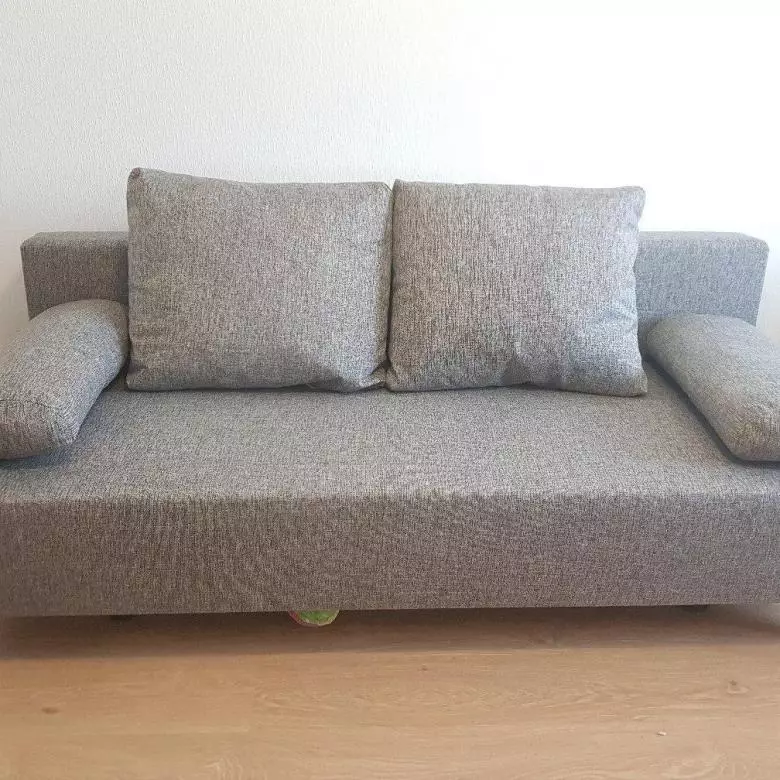 Kleine slaapbank: mini-en compacte kleine sofas-bedden 120 cm breed en meer, maten van vouwmodellen 8989_31