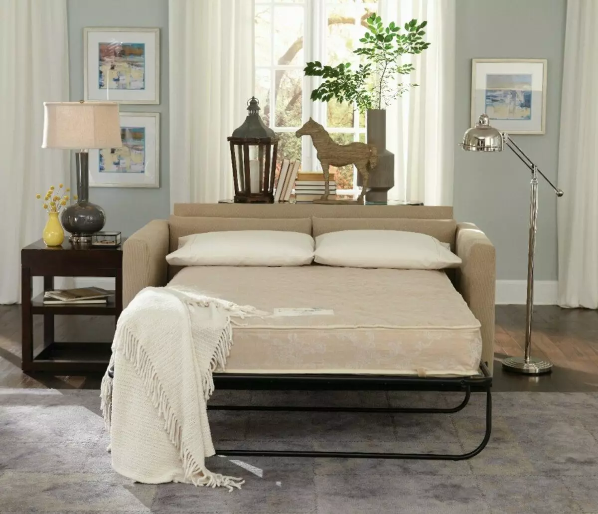 Малък диван: мини и компактни малки дивани легла с ширина 120 сантиметра и повече, размери на сгъваеми модели 8989_34